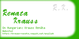 renata krauss business card